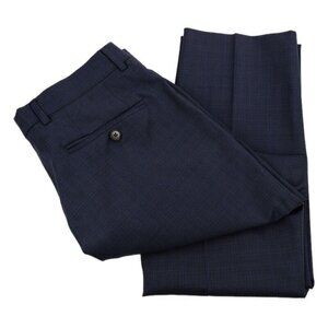 ARMANI EXCHANGE Men Blue SLIM FIT Flat Front Wool Dress Pants 30 R NWT